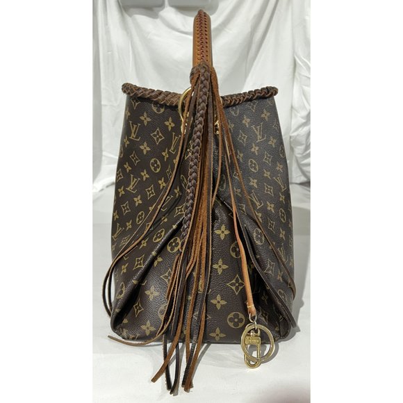 Louis Vuitton Artsy MM Monogram Hobo Tote Customized Leather Fringe Tassle - Picture 2 of 15